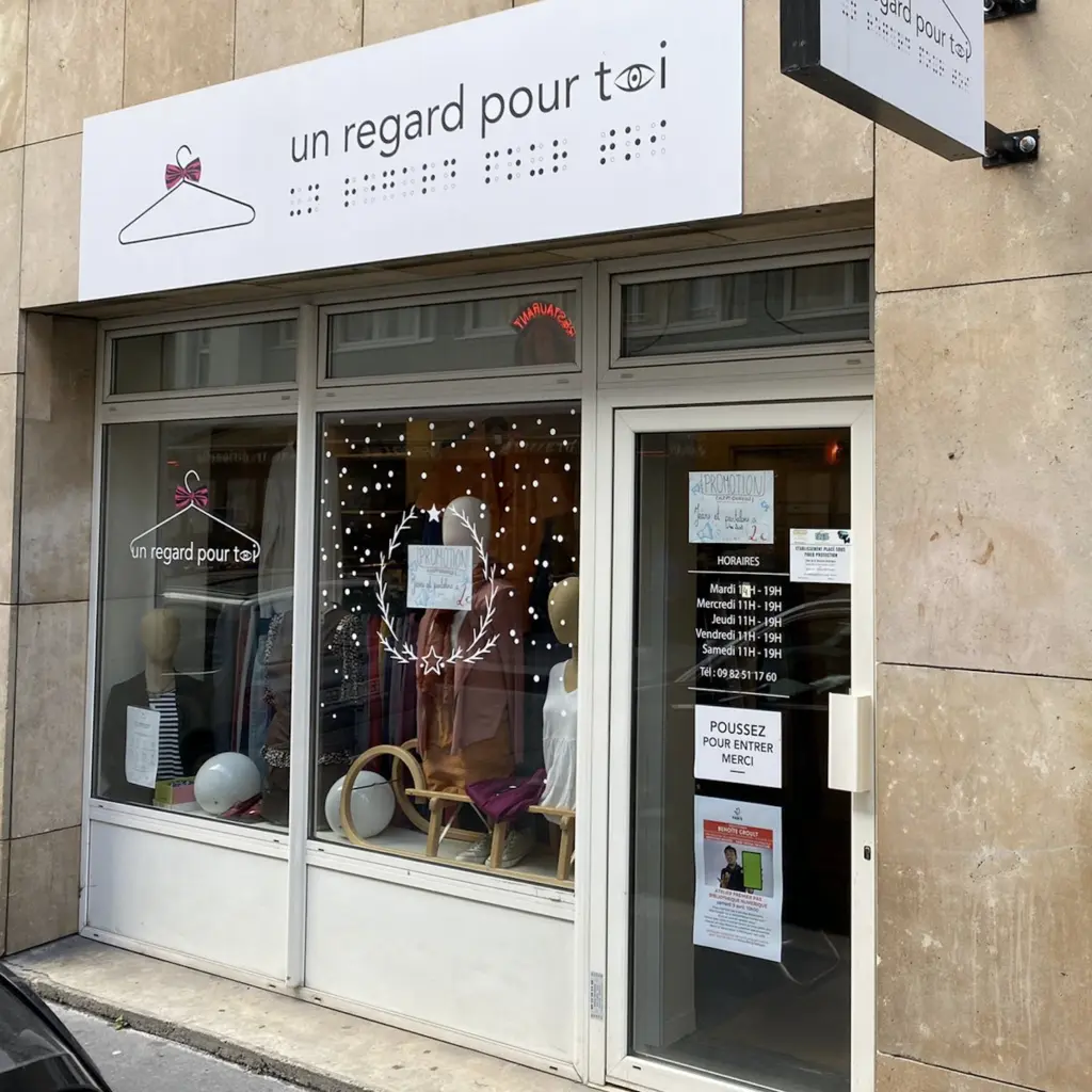 Illustration de notre publication "Un Regard Pour Toi : un magasin pour l’habillement des malvoyants"