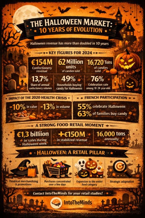 infografica sullo studio del mercato di Halloween in Francia
