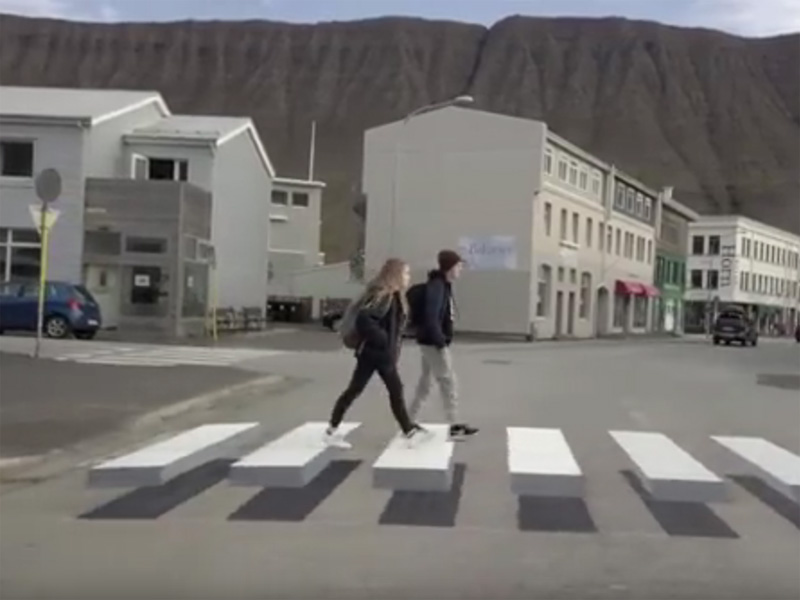 Illustratie van onze post "Een voorbeeld van nudging toegepast op de verkeersveiligheid in Ísafjörður, IJsland"