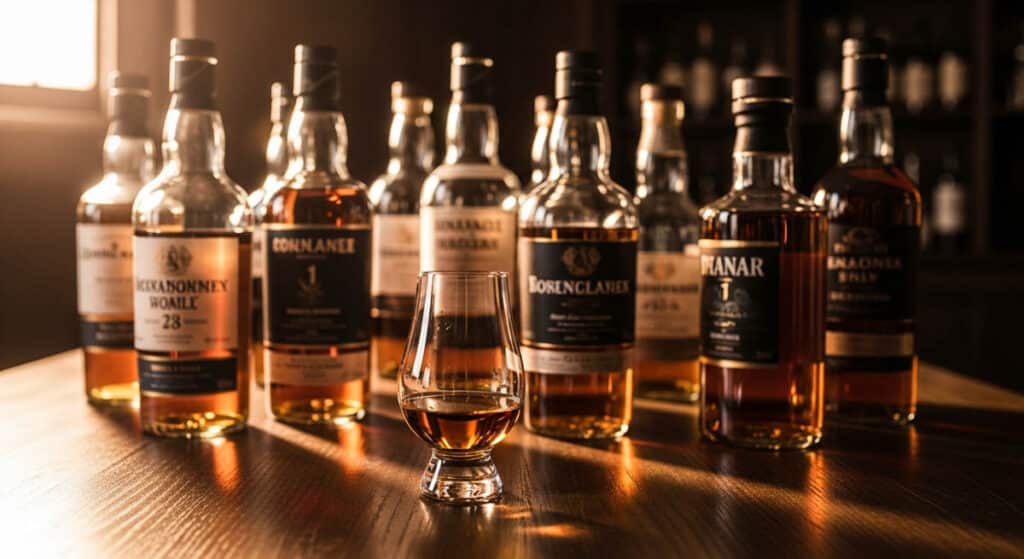 Illustration de notre publication "Marché du whisky : analyse complète et perspectives globales"